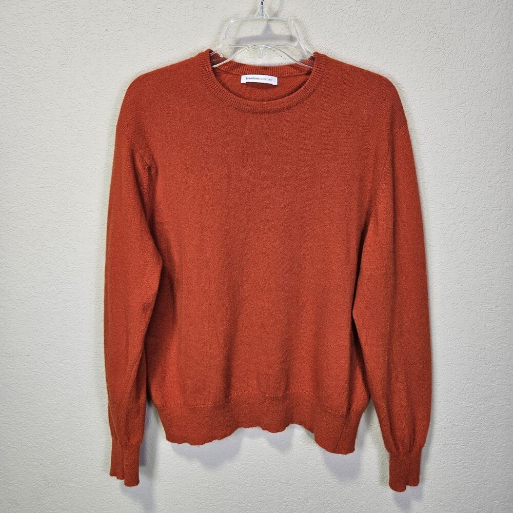 Johnstons Elgin Cashmere Sweater Womens L Crewneck Quiet Luxury Lightweight VTG
